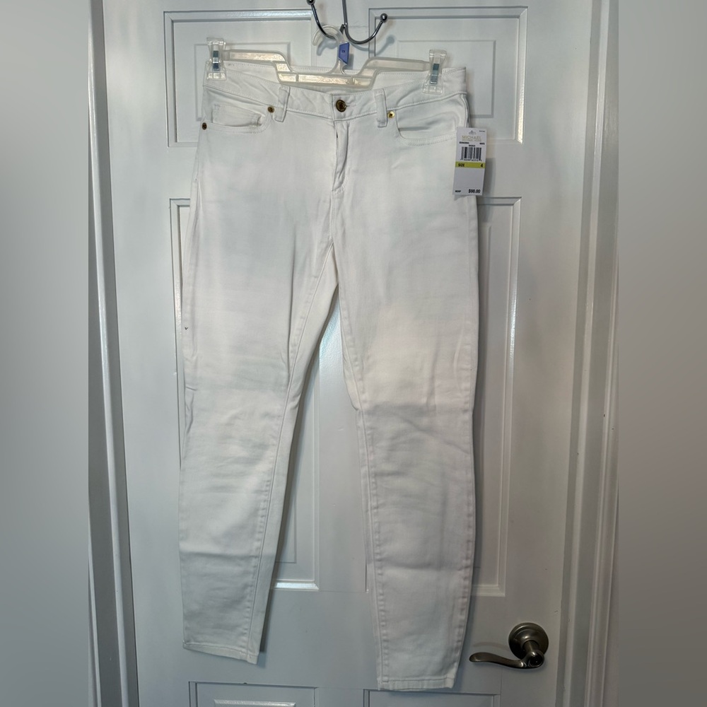 Michael Kors White Skinny Stretch Jeans